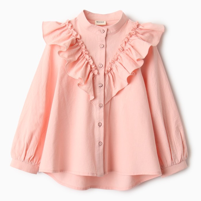 Блузка для девочки MINAKU цвет светло-розовый, рост 146 см - фото 1928237195