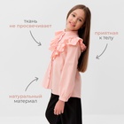 Блузка для девочки MINAKU: Cotton collection, светло-розовая, рост 152 см - Фото 17
