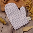 Варежка - прихватка «Этель. Клетка», 20×28 см, сатин 110 г/м² - Фото 1