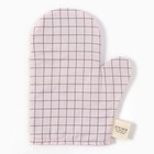 Варежка - прихватка «Этель. Клетка», 20×28 см, сатин 110 г/м² - Фото 2