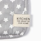 Кухонный набор «Этель. Звёзды»: варежка 20×28 см, прихватка 19×19 см, серый - Фото 4