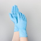 Перчатки нитриловые «Nitrile», смотровые, нестерильные, размер S, 100 шт/уп (50 пар), цвет голубой - Фото 3