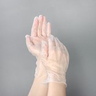 Перчатки виниловые, смотровые, нестерильные, размер L, 100 шт/уп (50 пар), цвет прозрачный - Фото 3