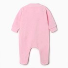 Комбинезон для детей, цвет розовый, рост 62 см - фото 22550027