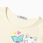 Футболка для девочки, цвет молочный, рост 110 см - фото 24413760