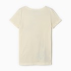 Футболка для девочки, цвет молочный, рост 110 см - фото 24413762