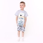 Пижама для мальчика, цвет серый, рост 110 см - фото 10859371