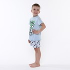 Пижама для мальчика, цвет голубой, рост 98 см - Фото 3