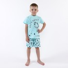 Пижама для мальчика, цвет светло-бирюзовый , рост 116 см - фото 10859466