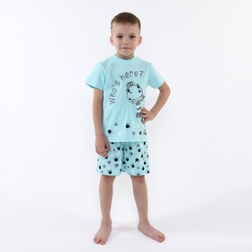 Пижама для мальчика, цвет светло-бирюзовый , рост 116 см