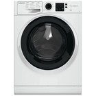 Стиральная машина Hotpoint-Ariston NSS 6015 K RU, класс А+, 1000 об/мин, 6 кг, бело-чёрная - Фото 1