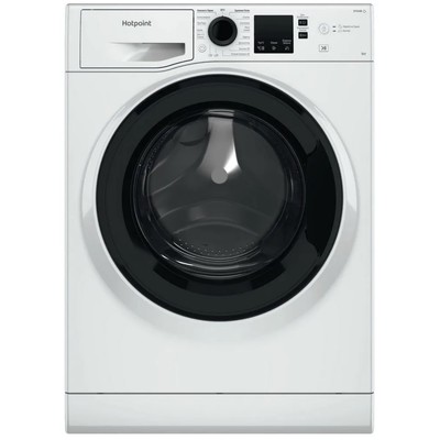 Стиральная машина Hotpoint-Ariston NSS 6015 KV RU, до 6 кг, 1000 об/мин, класс А, обработка паром, бело-чёрная