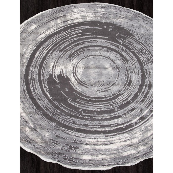 Ковёр круглый Karmen Hali Safir, размер 117x117 см, цвет grey/grey - Фото 1