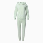 Костюм женский (толстовка, брюки), цвет нежно-зелёный, размер 54 - фото 24713177