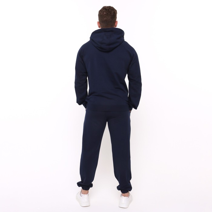 Костюм мужской (толстовка, брюки), цвет тёмно-синий, размер 48 65214