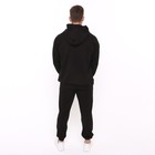 Костюм мужской (толстовка, брюки), цвет чёрный, размер 48 - Фото 5