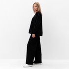 Костюм женский (свитшот/брюки), цвет чёрный, размер 42 - Фото 2