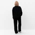 Костюм женский (свитшот/брюки), цвет чёрный, размер 42 - Фото 4
