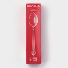 Ложка столовая из нержавеющей стали Доляна «Оптима», длина 17.7 см, толщина 1.2 мм, серебристая - Фото 5