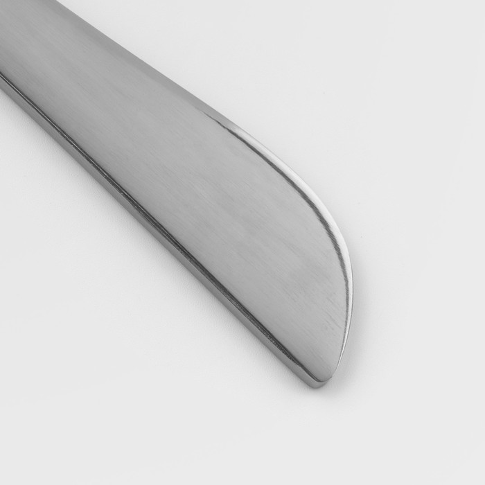Нож столовый из нержавеющей стали Доляна «Верона», длина 22,5 см, толщина 3 мм, цвет серебряный - фото 1909248509