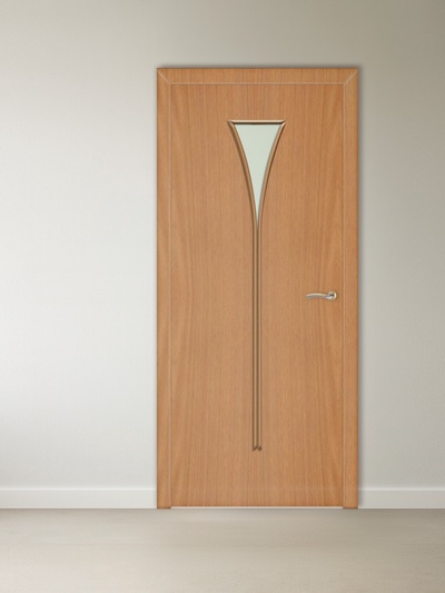 Дверное полотно ламинированное «ДО 4», со стеклом, 2000×600 мм, цвет миланский орех