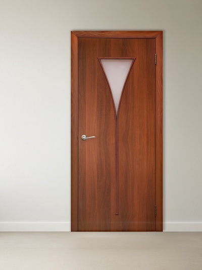 Дверное полотно ламинированное «ДО 4», со стеклом, 2000×600 мм, цвет итальянский орех