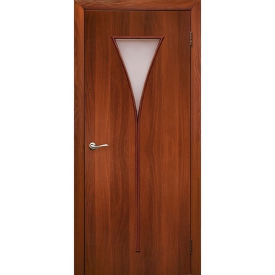 Дверное полотно ламинированное «ДО 4», со стеклом, 2000×600 мм, цвет итальянский орех
