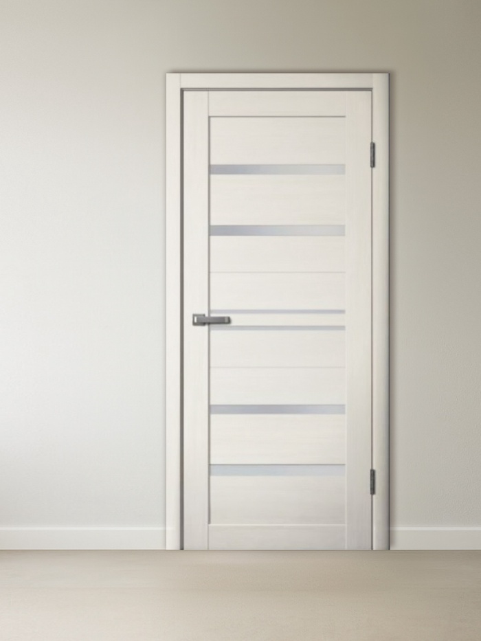 Дверь межкомнатная комплект 293, со стеклом мателюкс, 2000×700 мм, цвет ясень снежный - Фото 1