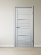 Дверь межкомнатная комплект 293, со стеклом мателюкс, 2000×800 мм, экошпон, цвет ясень пепельный - Фото 1