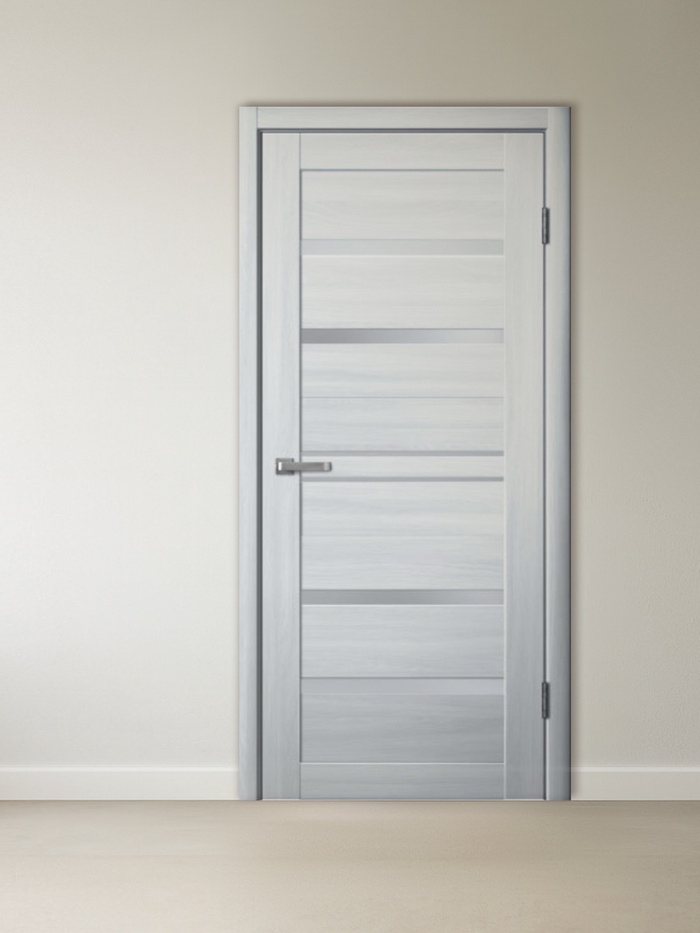 Дверь межкомнатная комплект 293, со стеклом мателюкс, 2000×900 мм, экошпон, цвет ясень пепельный - Фото 1