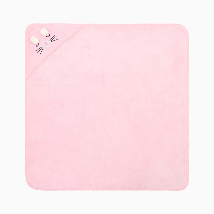 Полотенце-уголок LoveLife "Дружок", цв. розовый, 80х80 см, 100% пэ, микрофибра 280 г/м2 - фото 1909248581