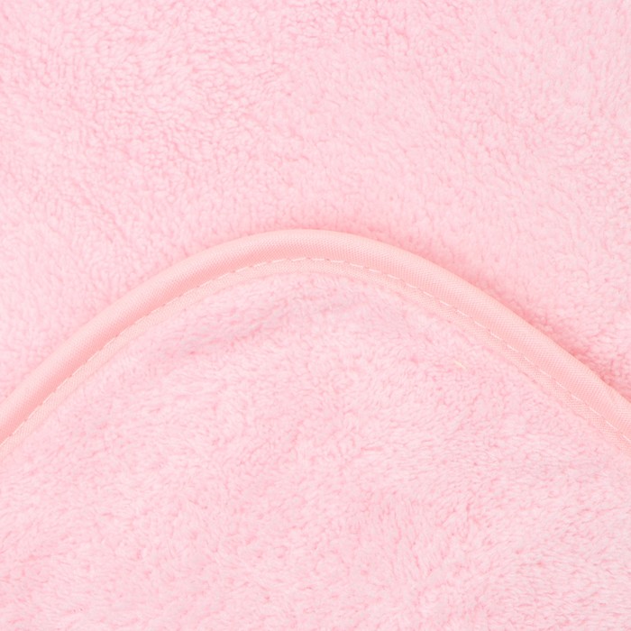 Полотенце-уголок LoveLife "Дружок", цв. розовый, 80х80 см, 100% пэ, микрофибра 280 г/м2 - фото 1909248582