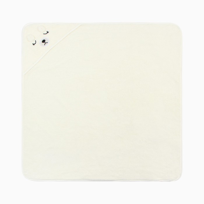 Полотенце - уголок LoveLife «Дружок», 80×80 см, микрофибра, белое