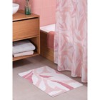 Мягкий коврик Akvarel, для ванной комнаты, 50х80 см, цвет белый розовый - Фото 3