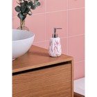 Дозатор для жидкого мыла Akvarel, 8.6х8.6х18 см, цвет белый-розовый - Фото 2