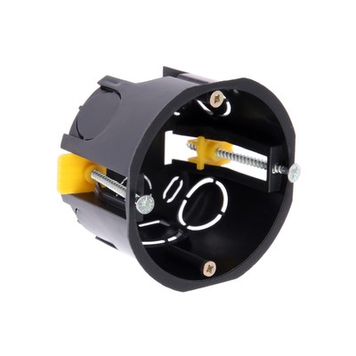 Коробка установочная Luazon Lighting, 68×45 мм, IP20, для полых стен, чёрная