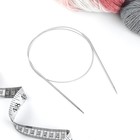Спицы круговые, для вязания, с металлическим тросом, d = 2,5 мм, 80 см - Фото 2