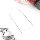 Спицы круговые, для вязания, с тефлоновым покрытием, с пластиковой леской, d = 2,5 мм, 80 см - Фото 2