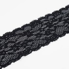 Кружево эластичное, 50 мм × 10 м, цвет чёрный - Фото 2