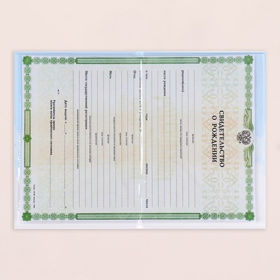 Папка под свидетельство о рождении «Жирафики», А5