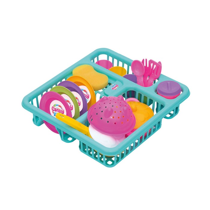 Набор посуды, в лотке, 21 предмет, МИКС 65271