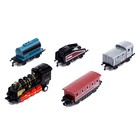 Поезд металлический «Классика», с 4 вагонами, инерция, МИКС, в пакете - фото 24292324