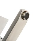 Смеситель для раковины ZEIN Z2942, картридж 40 мм, короткий излив, нерж сталь, сатин - фото 805737146