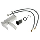 Смеситель для раковины ZEIN Z2942, картридж 40 мм, короткий излив, нерж сталь, сатин - фото 805737149