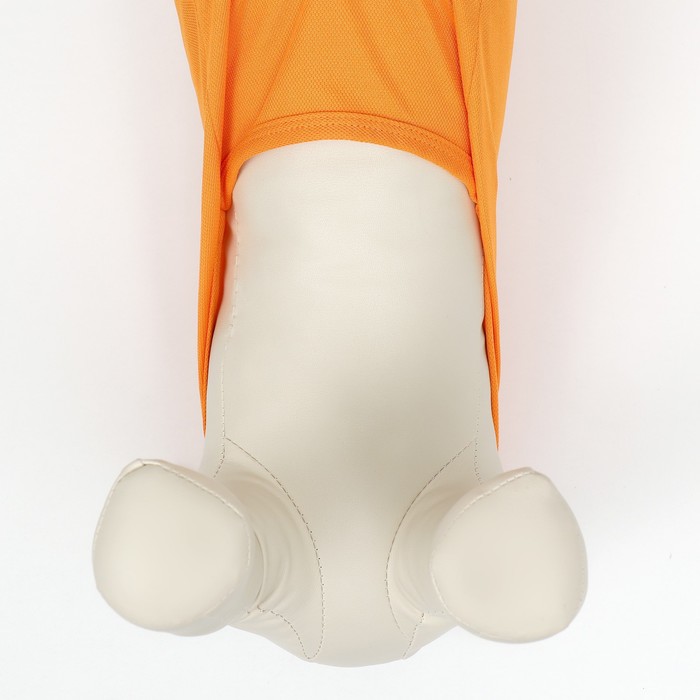 Футболка-поло для животных, L (ДС 35, ОГ 45, ОШ 30 см), оранжевая