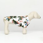 Рубашка для собак "Тропики", XS (ДС 20, ОГ 28, ОШ 19 см), белая - Фото 2