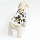 Рубашка для собак "Тропики", XS (ДС 20, ОГ 28, ОШ 19 см), белая - Фото 3