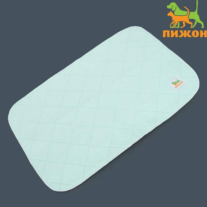 

Пелёнка для животных многоразовая впитывающая, 60 х 40 см, зелёная