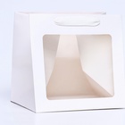 Пакет подарочный, крафт, с окном, «Белый», 20 х 20 х 20 см - Фото 2