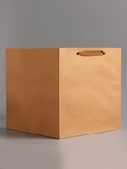 Пакет подарочный, крафт, с окном, 30×30×30 см - Фото 3